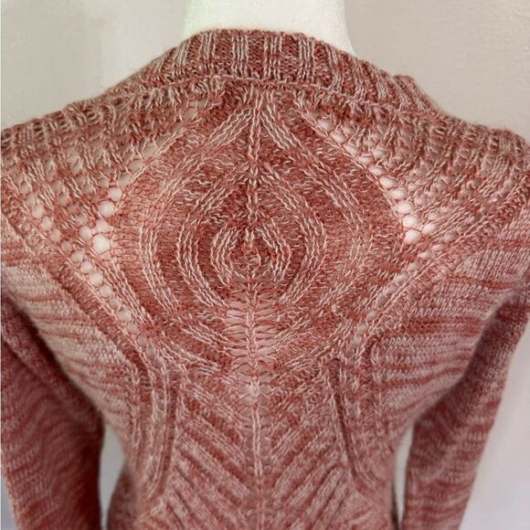 Pink Rose V-Neck Sweater - Warm Rust - Picture 4 of 5